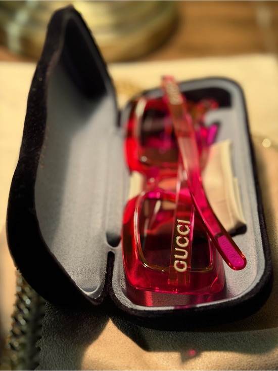 Gucci Accessories - Gucci Hot Pink Transparent Square Sunglasses Large Square Oversized 100% auth